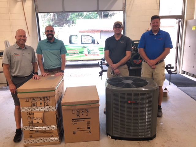 Scott Brothers Heating & Air donates HVAC unit to Grayson County school
